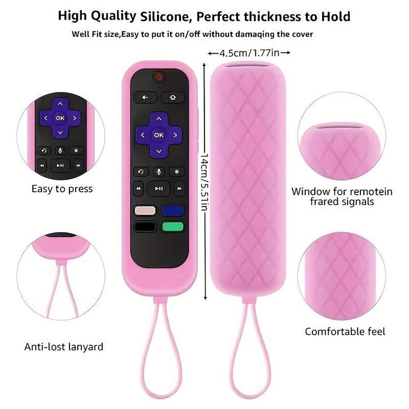 Silicone Luminous Remote Control Cover, 1 Count Reusable Remote Control Case with Lanyard, Decorative Dustproof Cover for Home Living Room Bedroom Dormitory