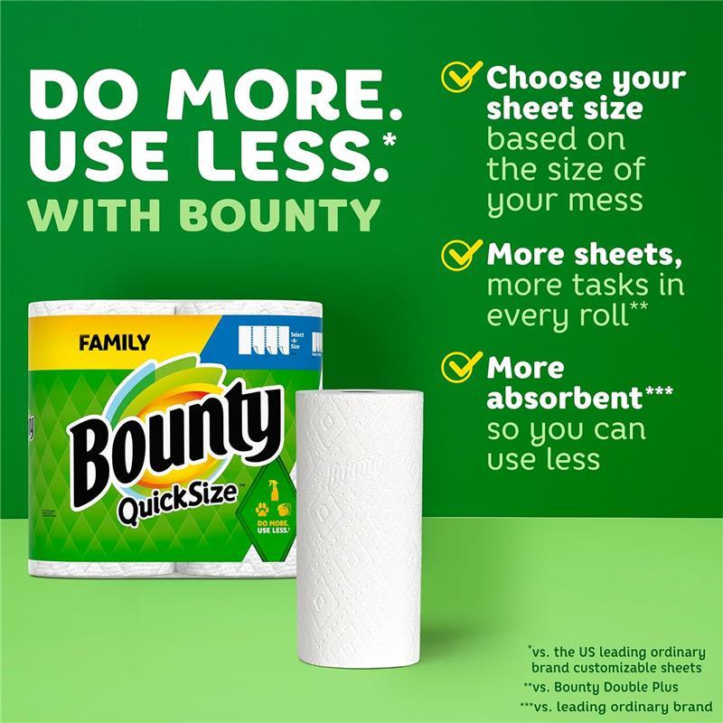 12 Pack Quick A-Size Paper Towels, White, 12 Family Rolls = 24 Regular Rolls For Kitchen and Household Paper Towels Toilet Wipes