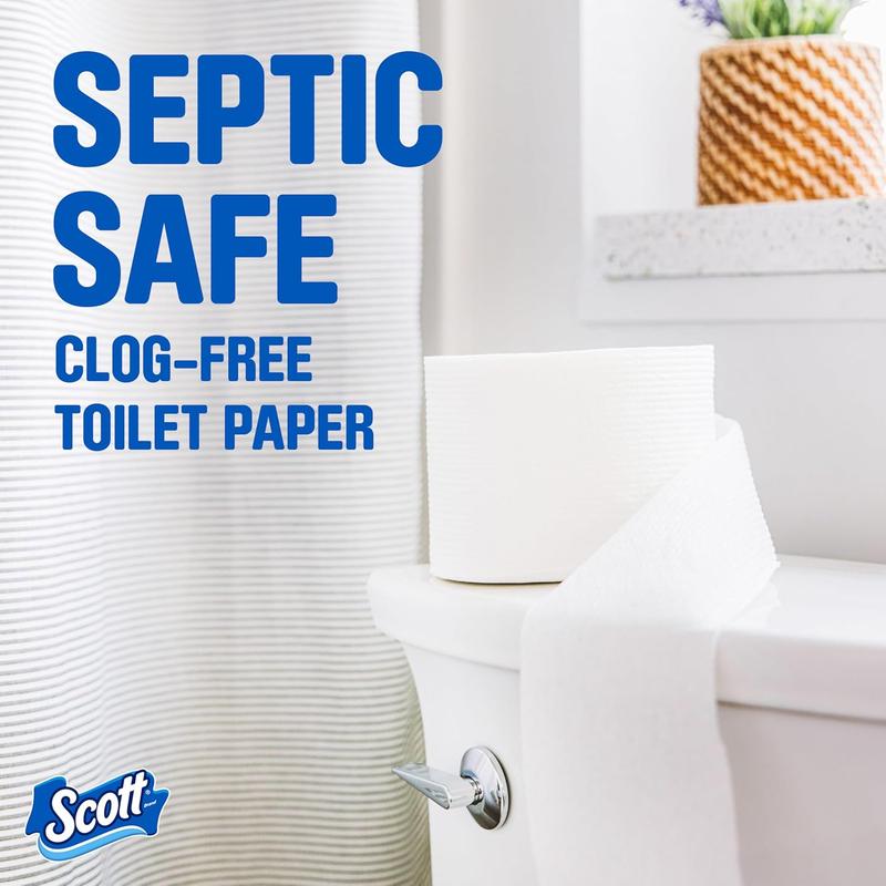 12 Double Rolls, 231 Sheets per Roll, Septic-Safe, 1-Ply Toilet Tissue Bath Wipes Bath Wipes