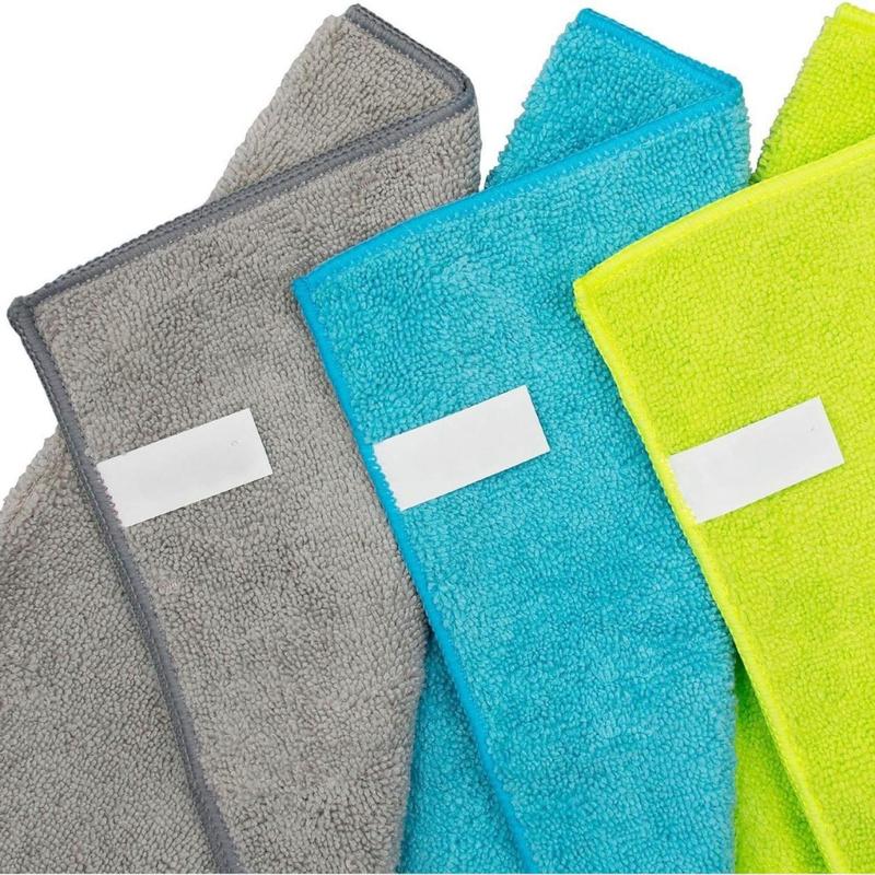 Microfiber Cleaning Cloth - Pack of 8, Size: 12 x 16 in, Multi-Functional Cleaning Towels, Highly Absorbent Cleaning Rags, Lint-Free, Streak-Free Cleaning Cloths for Car Kitchen Home(Creative Life Pavilion)