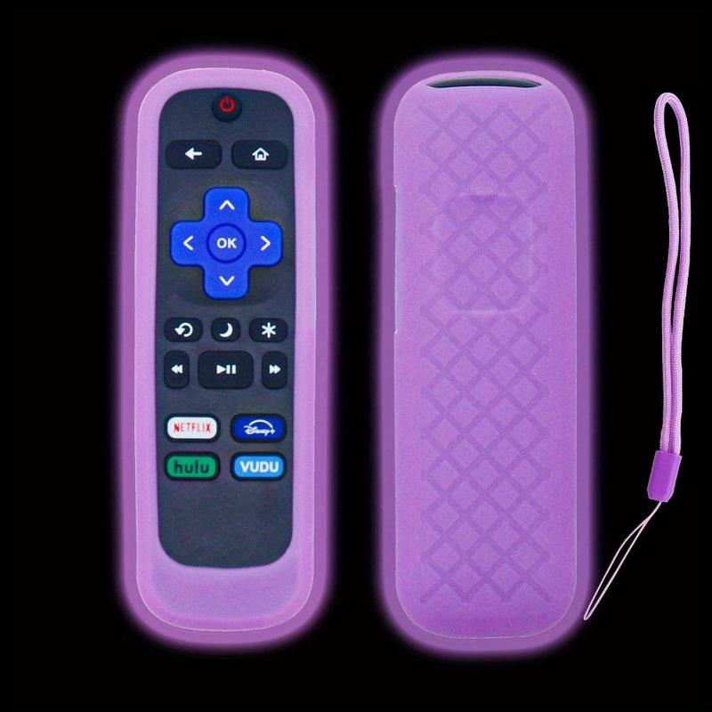 Glow in The Dark Silicone Remote Control Cover, 1 Count Soft Universal Remote Control Cover for TCL, Hisense, Remote Control Protector