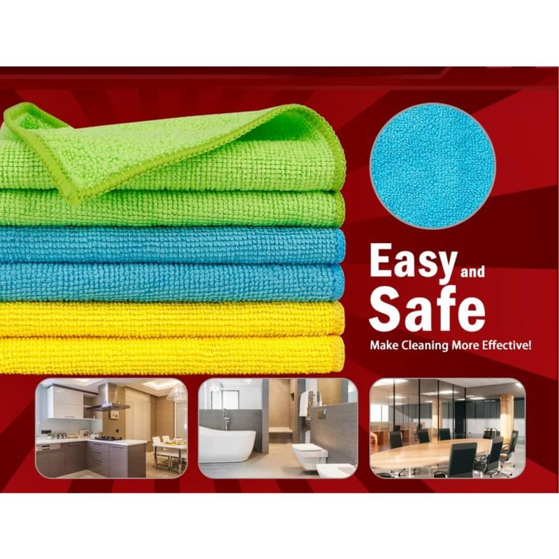 Microfiber Cleaning Cloths-50PK, Microfiber Towels for Cars,  All-Purpose Car Cloth, Dusting Cloth Cleaning Rags, Absorbent Microfiber Cloth for SUVs, House, Kitchen, Window-12×12