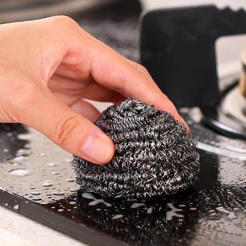 6 Pack Stainless Steel  Scrubber, Scrubbing Scouring Pad, Steel  Scrubber for Kitchens, Bathroom and More