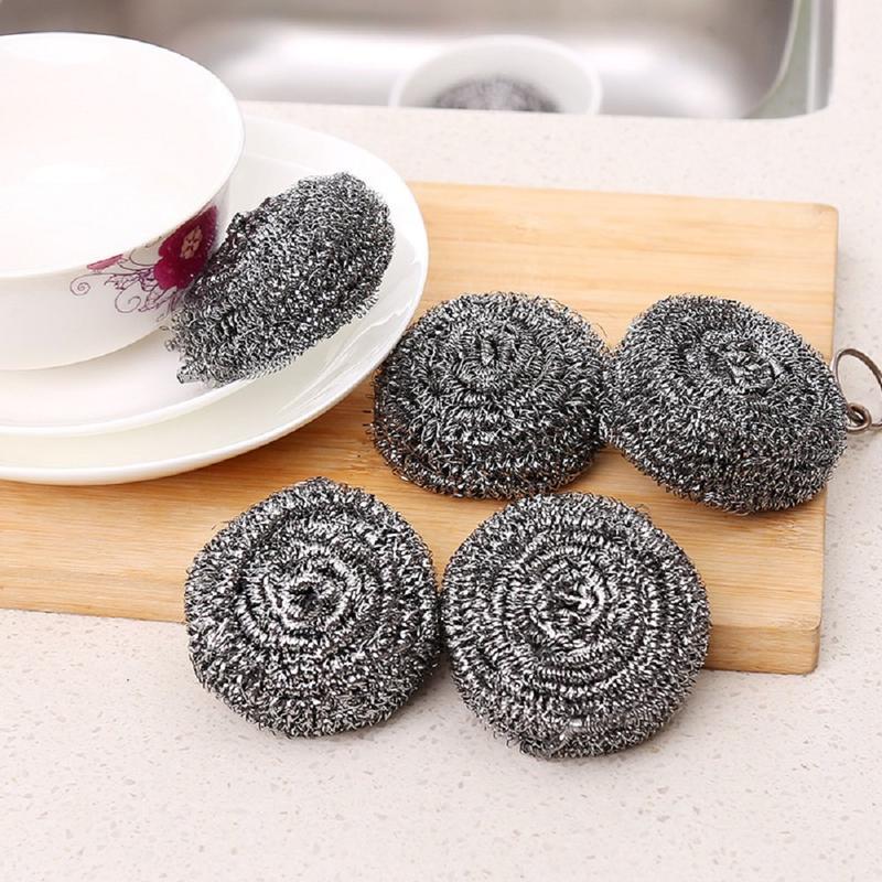 6 Pack Stainless Steel  Scrubber, Scrubbing Scouring Pad, Steel  Scrubber for Kitchens, Bathroom and More