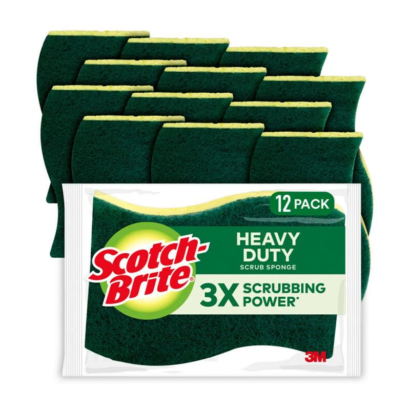 Scotch-Brite Heavy Duty Scrub Sponges, 12 Sponges