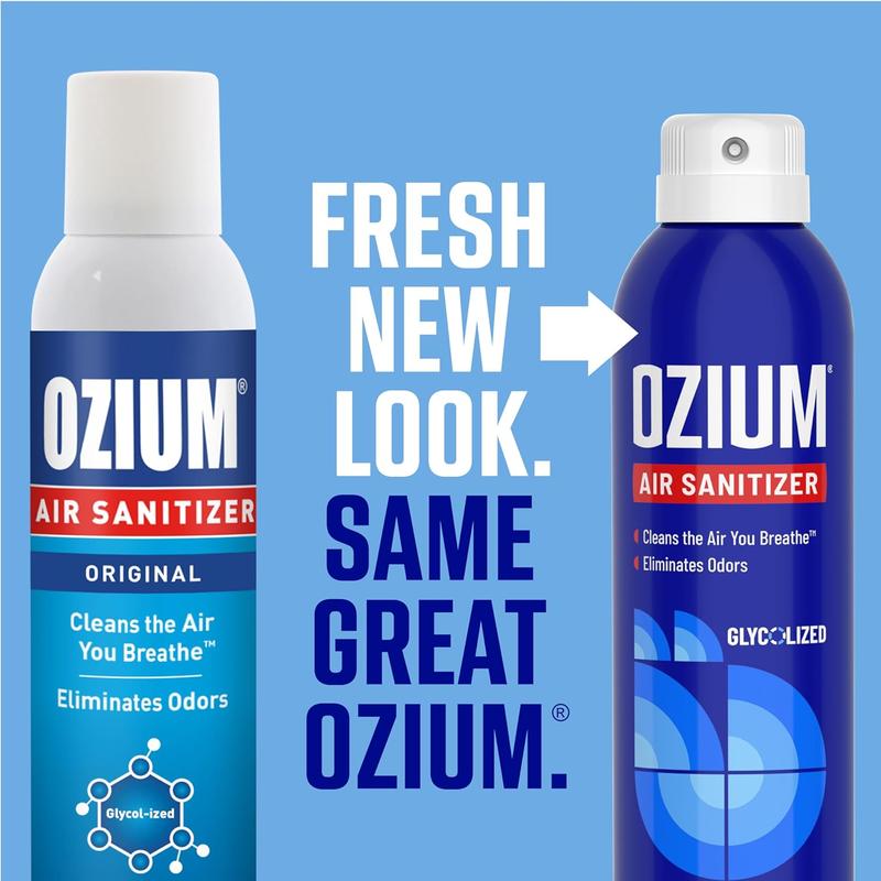 Ozium 8 Oz. Air Sanitizer & Odor Eliminator for Homes, Cars, Offices and More, Original Scent, Pack of 2 Spray Freshener Fragrance Perfume Aroma