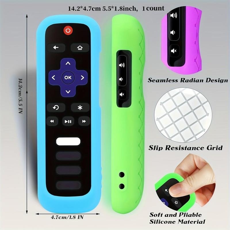 Glow in The Dark Silicone Remote Control Cover, 1 Count Soft Universal Remote Control Cover for TCL, Hisense, Remote Control Protector