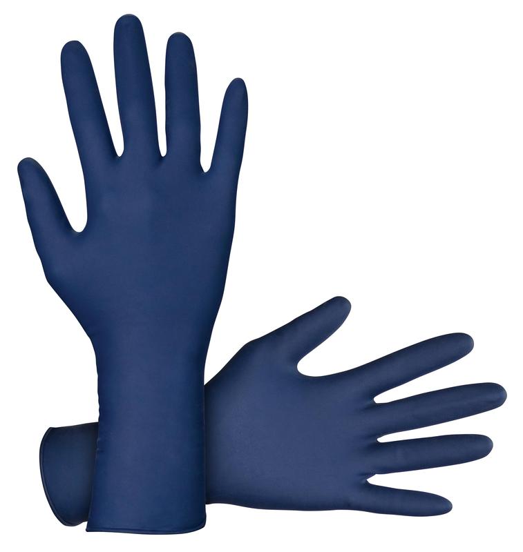 Powder-Free Exam Grade Latex Disposable Gloves. Blue, 14 mil Thickness, 12