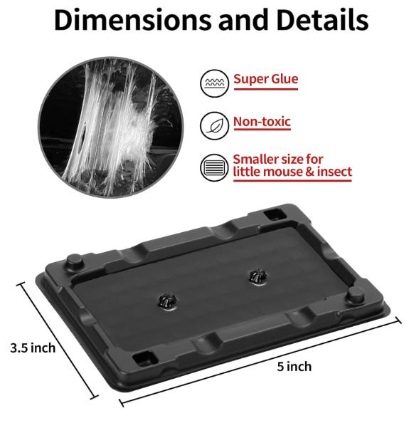 LULUCATCH Mouse & Insect Traps 12 Pack, Heavier Sticky Traps with Non-Toxic Glue for Small Mice & Insects. Sticky Mouse Traps Indoor, Easy to Set, Safe to Children & Pets