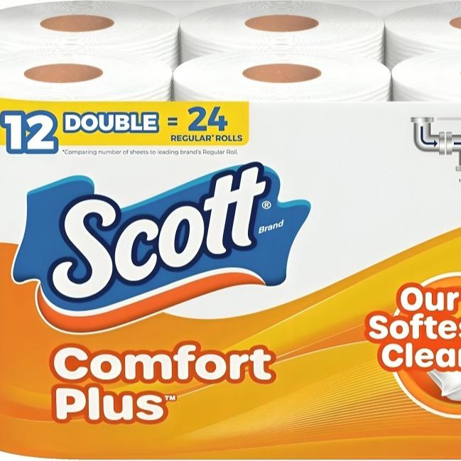 12 Double Rolls, 231 Sheets per Roll, Septic-Safe, 1-Ply Toilet Tissue Bath Wipes Bath Wipes