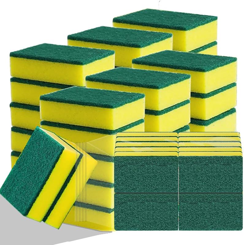 32 Count Kitchen Scrub Sponges, Non-Scratch Scrub Dish Sponges, Heavy Duty Scrub Sponges for Cleaning, Clean Stovetop, Sinks, Stoves 32 Pack