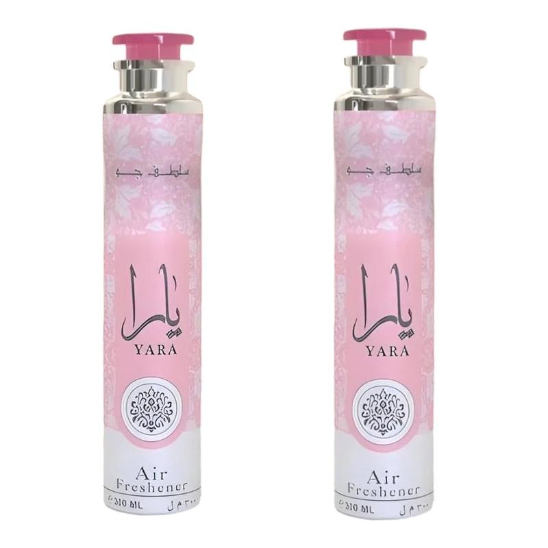 Lattafa Perfumes - Yara Air Freshener [2 pc Set] - 300 ml, Long-Lasting Freshness, Spray Form, Home Fragrance Type