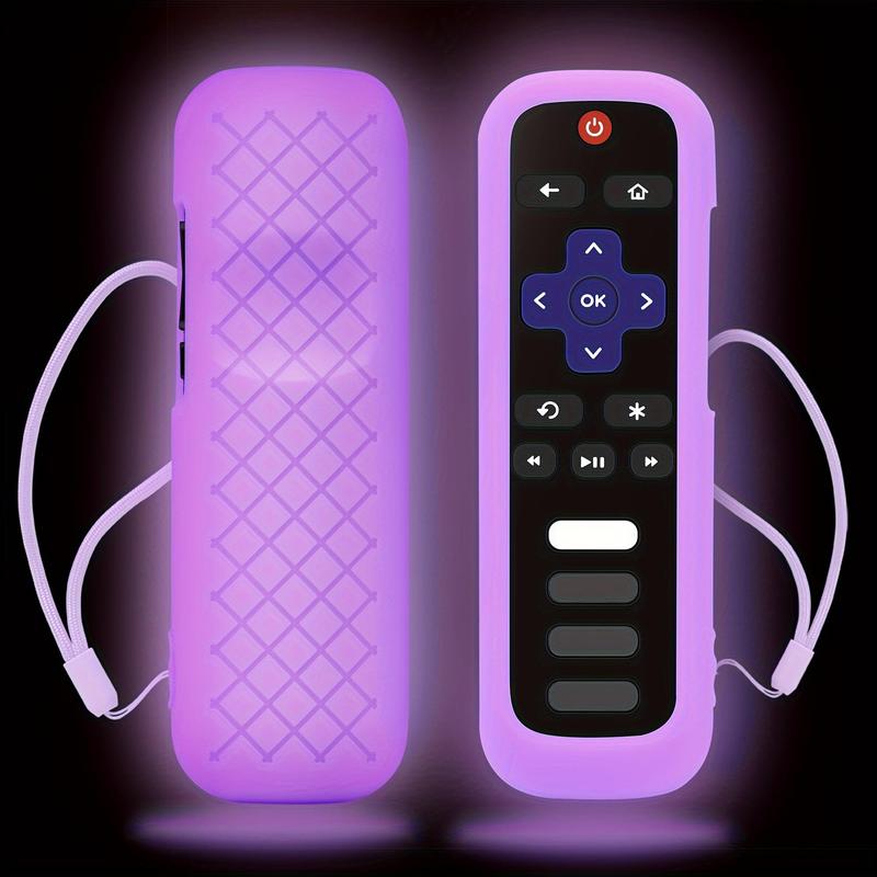 Glow in The Dark Silicone Remote Control Cover, 1 Count Soft Universal Remote Control Cover for TCL, Hisense, Remote Control Protector