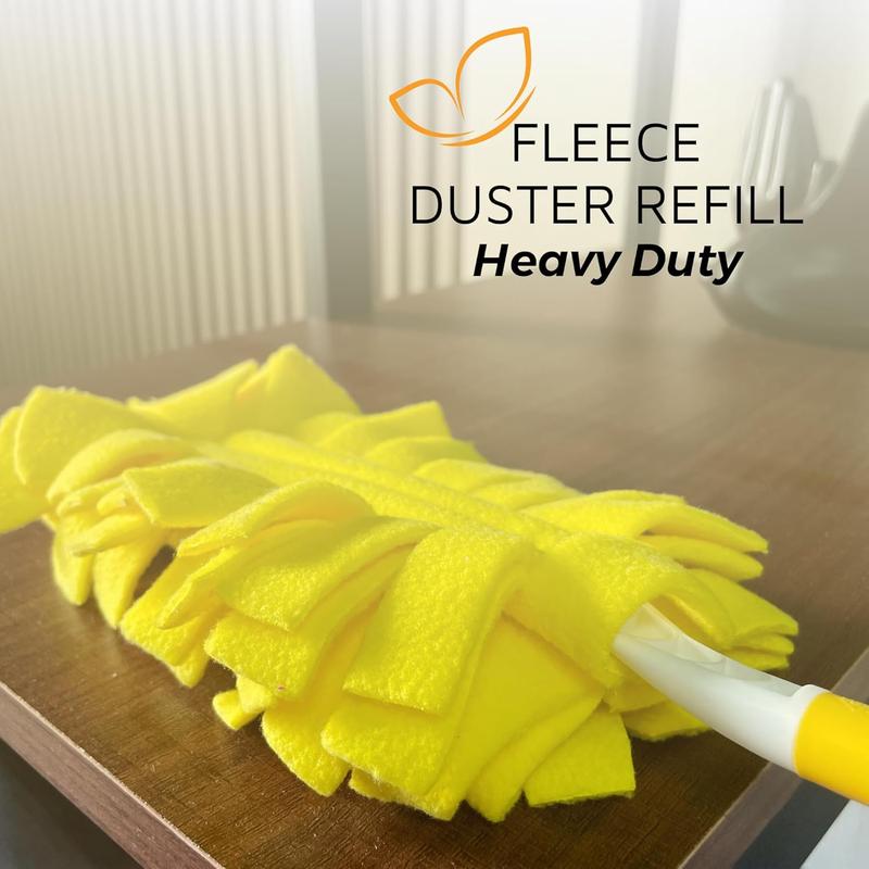 360° Fleece DUSTER REFILLS for Swiffer, Reusable Duster Refills Heavy Duty Compatible with Swiffer Hand Duster (3 Pack-Mixed Color)