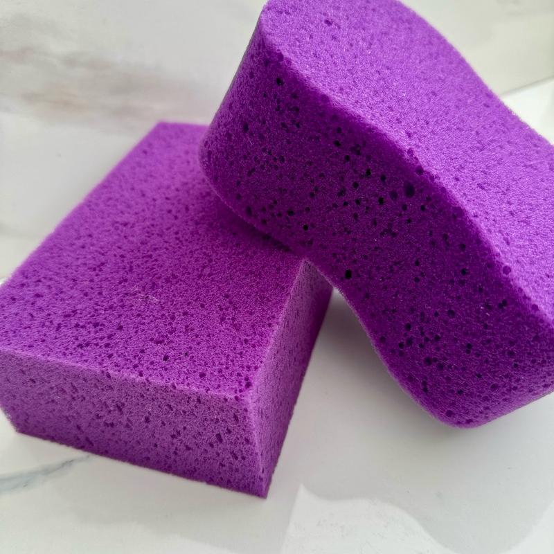 Sponges for Cleaning - 2 Pack - Multi-Purpose Purple Cleaning Sponge, Perfect as Car Wash Sponge, Household Cleaning Sponges, Tile Grout Sponge, Sponges for Painting,Sponge for Washing Cars compostable