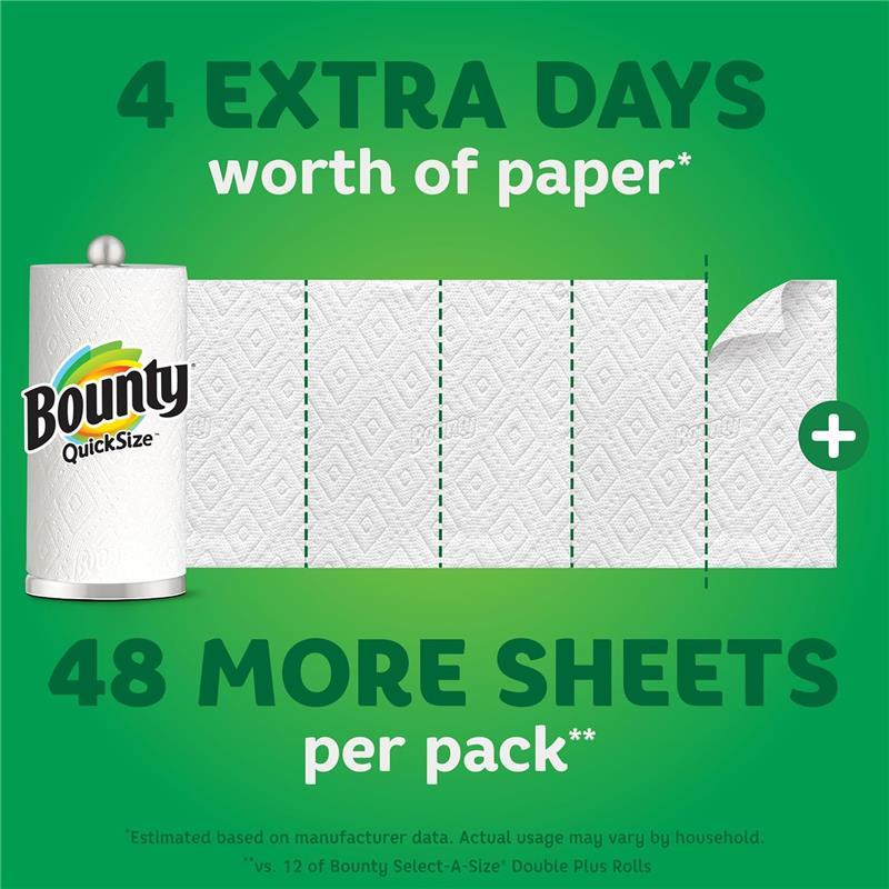 12 Pack Quick A-Size Paper Towels, White, 12 Family Rolls = 24 Regular Rolls For Kitchen and Household Paper Towels Toilet Wipes