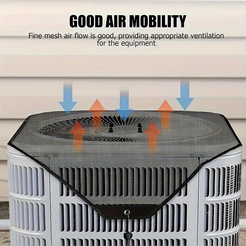 Room Decor Air Conditioner Cover, 1 Count Windproof Anti-falling Leaves Ventilation Network, Christmas Decor Home Essentials Air Conditioner Cover for Indoor & Outdoor, Christmas Gifts, Christmas Decorations