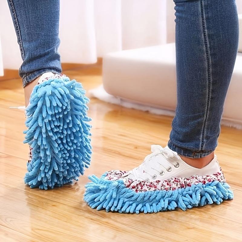 Best price 2pcs Reusable Microfiber Mop Slippers - Effortless Floor Cleaning Socks for Women - Super Absorbent, Machine Washable, Ideal for Home, Office, Bathroom & Kitchen - Comfortable Dust & Hair Remover-4