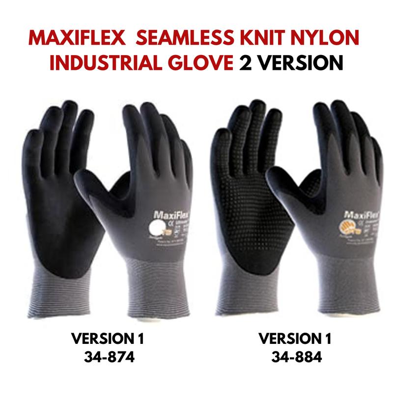 MaxiFlex Ultimate Glove PIP 34-874 M L XL | 34874 Foam Nitrile Palm Coated Gloves | 12 pack | Industrial Task| Cleaning Gloves | Gardening, Heavy Duty