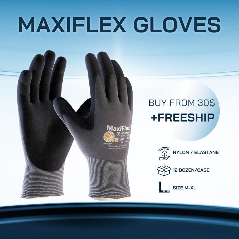 PIP MaxiFlex Ultimate 34-874 M,L,XL – High-Performance Foam Nitrile Palm Coated Gloves, Gray (Pack of 12) | Superior Grip, Abrasion Resistance, And Comfort For Heavy-Duty, Precision, And Labor Work | Ideal For Industrial And Construction Jobs In Spain