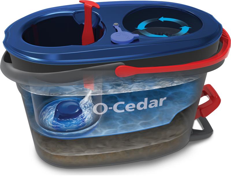 O-Cedar RinseClean Spin Mop & Bucket | Mop with Clean Water | Removes over 99% of Bacteria | Safe for All Hard Floors