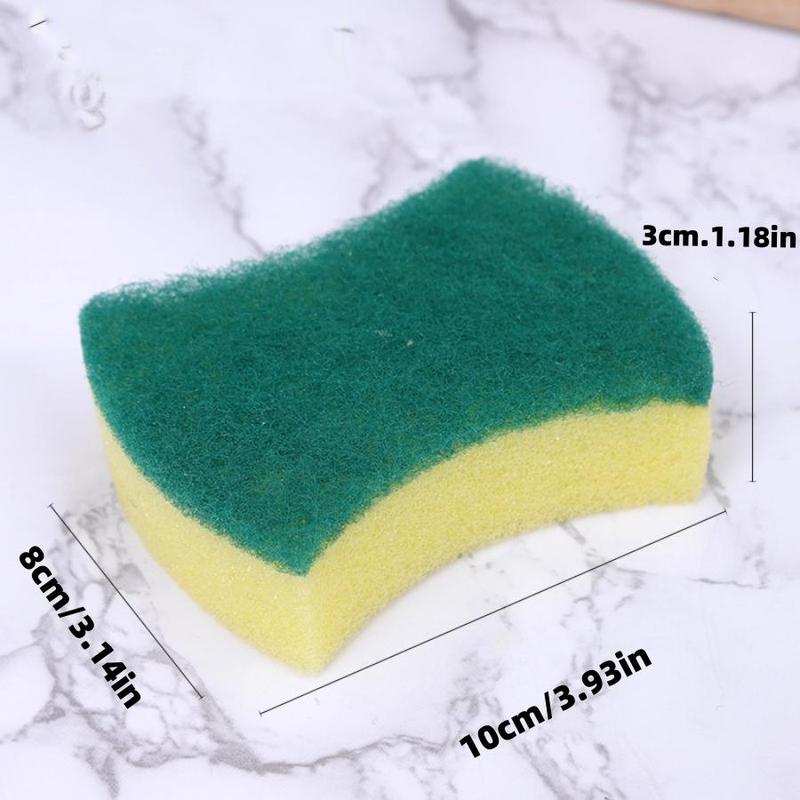 Double-sided Dishwashing Sponge, 1 Set Kitchen Strong Decontamination Sponge, Household Cleaning Tool for Kitchen Bathroom