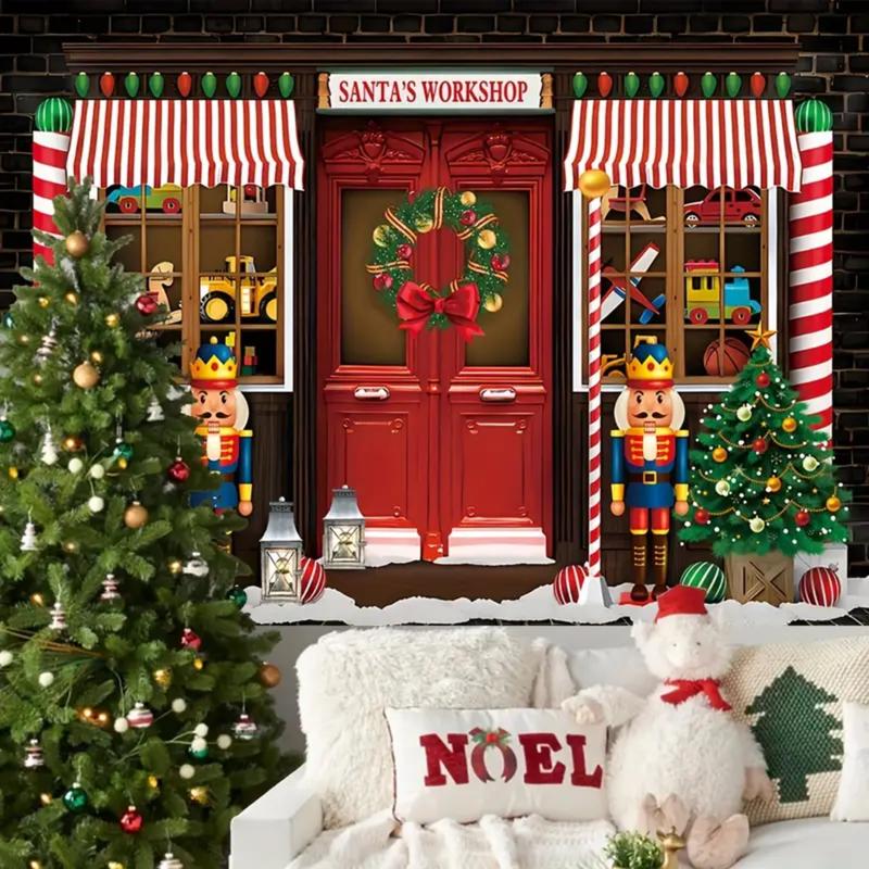 Nutcracker Soldier Christmas Photography Backdrop 7x5 ft - Perfect for Birthday, Cake Table Decor, and Portrait Photo Shoot