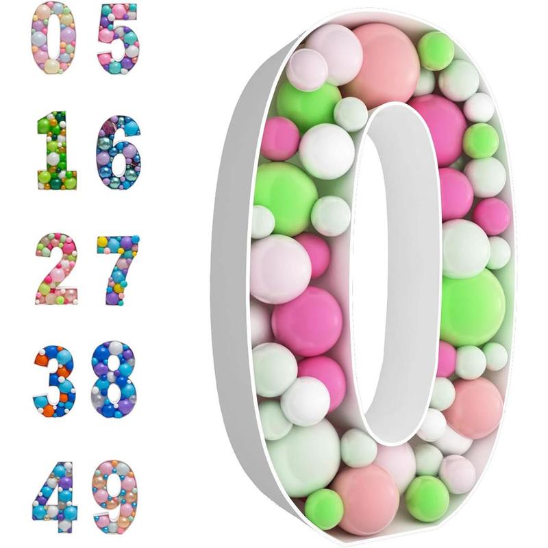 Number 0-9 Balloon Frame, 1 Count Party Balloon Frame Decor, Birthday Party Decoration, Festive & Party Supplies, Birthday Party Supplies