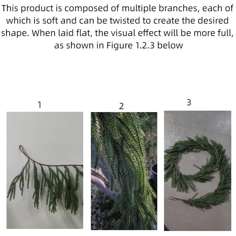 Artificial Pine Hanging Garland, 1 Count 59in Fake Greenery Pine Garland  Ornaments , Decorative Plant for Home Party & Festival & Outdoor Decor