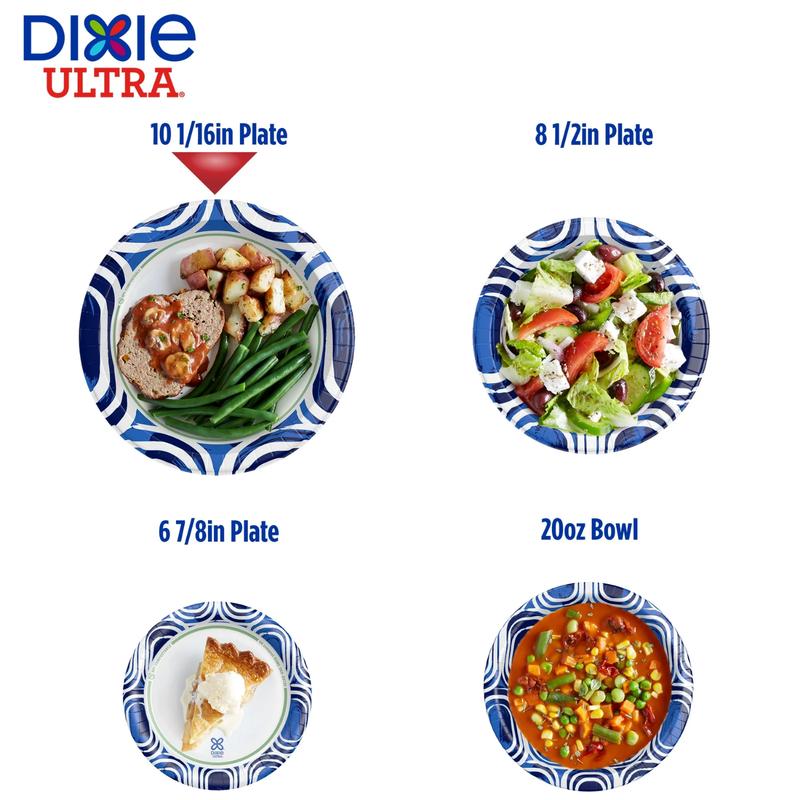 Dixie Ultra Disposable Paper Plates, 10