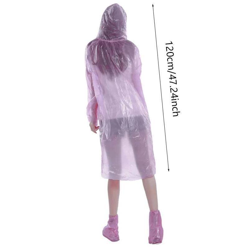 Disposable Raincoat, 6pcs Random Color Disposable Raincoat, Portable Lightweight Raincoat, Quick-Dry Waterproof Raincoat for Outdoor Camping Hiking