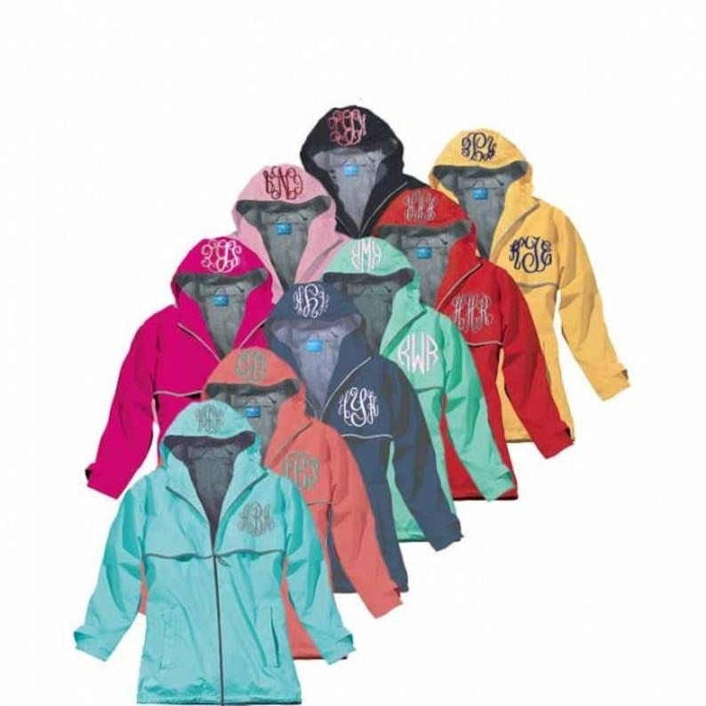 Monogrammed Charles River Rain Jacket, Monogrammed Rain Coat, Monogrammed Rain Jacket, Monogrammed Jacket, Gift for Her