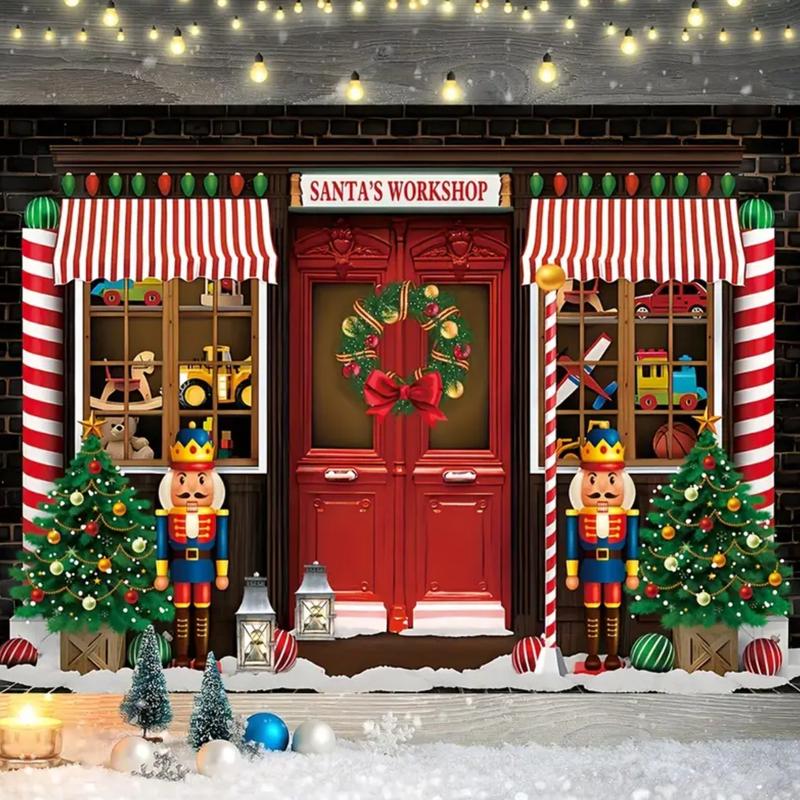 Nutcracker Soldier Christmas Photography Backdrop 7x5 ft - Perfect for Birthday, Cake Table Decor, and Portrait Photo Shoot