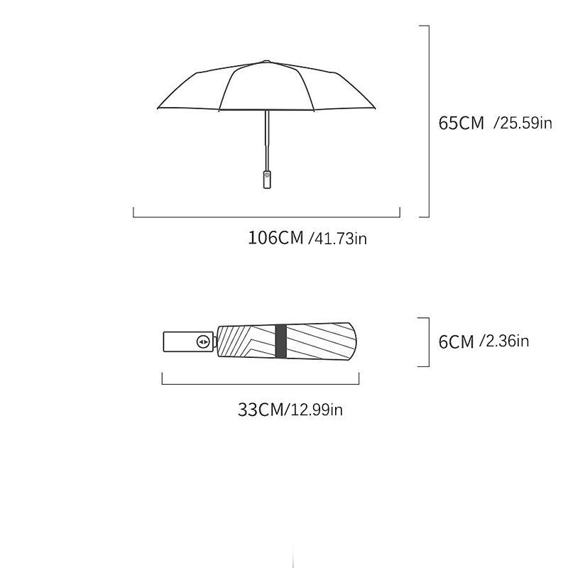 Sun & Rain Dual Use Umbrella, 1 Count Portable Automatic 12-rib Umbrella, Windproof Travel Umbrella for Outdoor, Music Festival Supplies