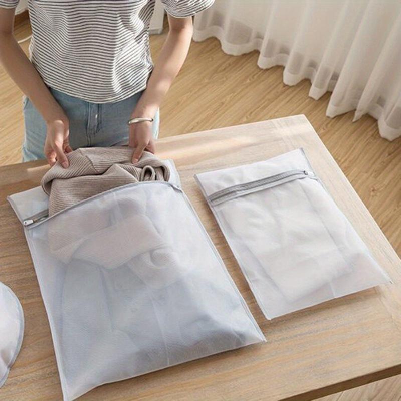 4 Pieces Mesh Laundry Bags for Delicates, for Washing Big Clothes, Sweater, Bed Sheet, Bed Cover, Blanket, Curtain Wash Bags