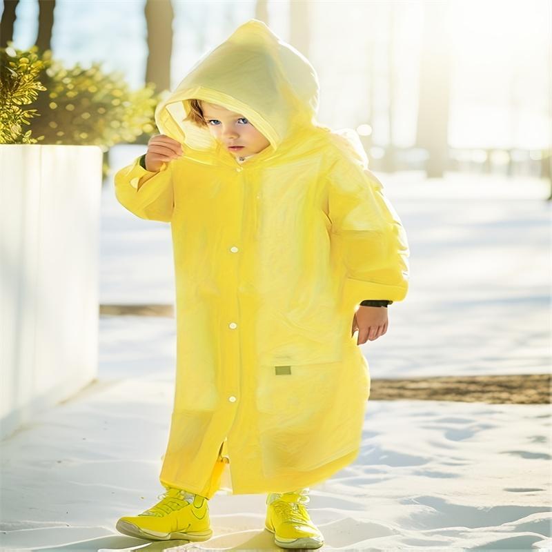 Portable Waterproof Kids Raincoat, Foldable Raincoat, Thickened Raincoat for Boys & Girls, Reusable Raincoat for Outdoor Activities