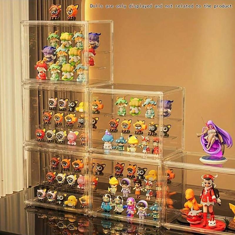 Acrylic Display Box, 1 Count Multi-size Transparent Storage Box, Display Stand for Doll Mini Toys Collection