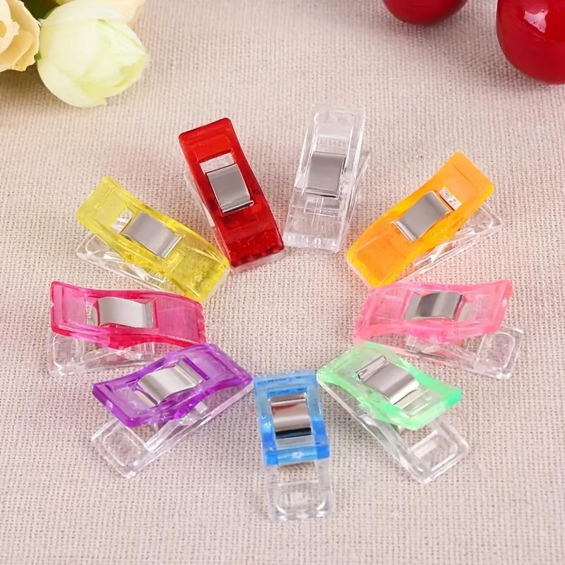 Random Color Plastic Clip (50pcs), Colorful Magic Clips, Multifunctional Portable Clips for Sewing, Quilting, and Craft Hanging