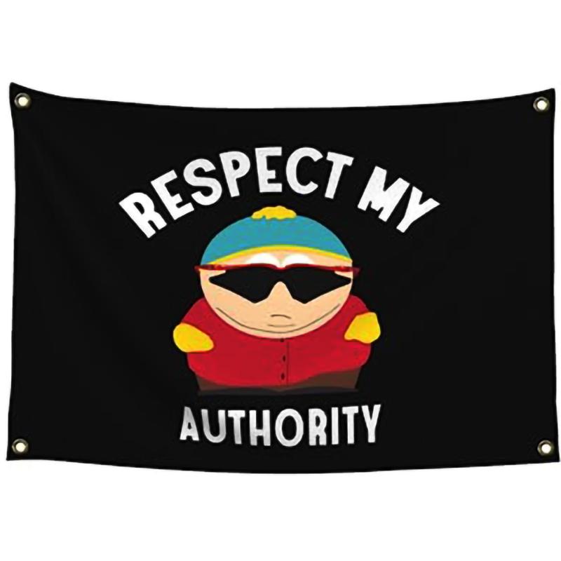 Respect My Authority Flag 3x5 Ft Polyester Banner Meme Funny Flags with Four Grommets for College Dorm Room Wall Decor Ornaments Gifts