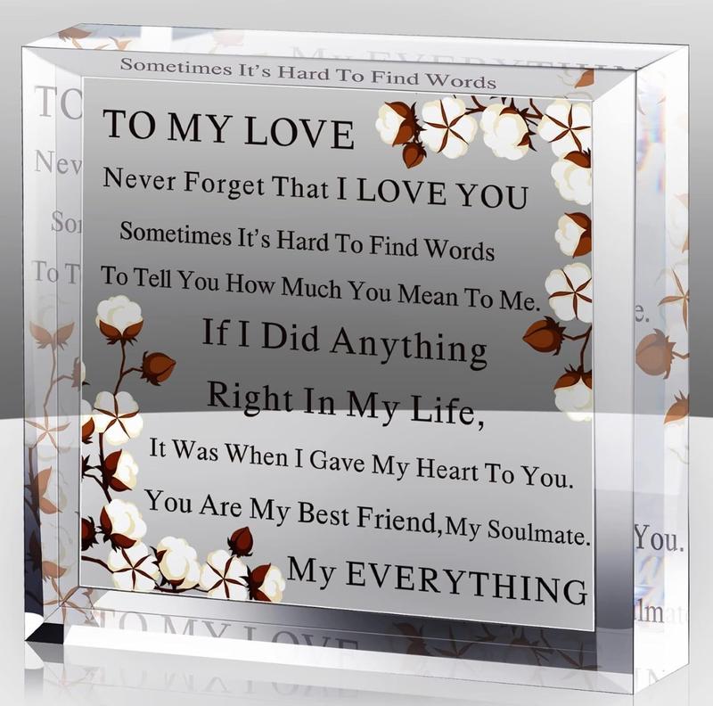 To My Love Gift for Her Romantic Boyfriend Gifts Girlfriend Love Cute Gifts Ideas Anniversary Valentines Birthday Girlfriend Gift for Him Husband Wife Women Men - Romantic