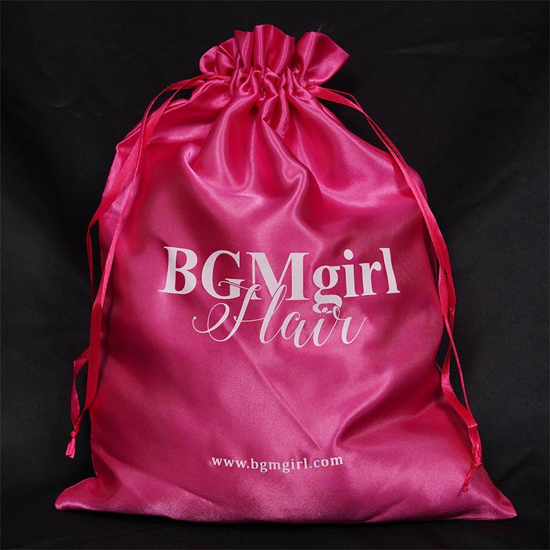 BGMgirl Hair Silky Bag Soft Big Hair Bag Satin Wig Bags Wig Storage for Multiple Wigs Hair Extensions Organiser