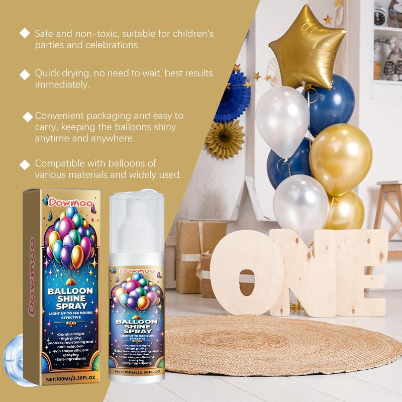 Balloon Accessories - Balloon Shine Spray, 1 Box Balloon Glossy Spray, Balloon Surface Brightening Spray, Party Decoration Supplies for Birthday Wedding Festival