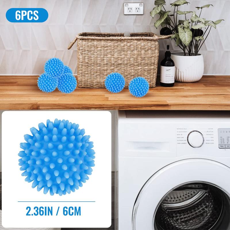 Laundry Ball, 6 Counts set Reusable Laundry Ball, Household Cleaning Supplies, Fabric Softener and Decontamination Laundry Ball, Washing Machine Accessories