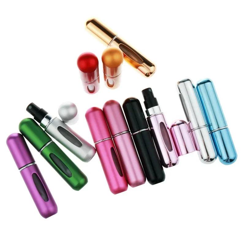 10pcs lot 5ml Mini Refillable Perfume Bottle with Spray Scent Pump Empty Cosmetic Container Atomizer Bottle For Travel Tool