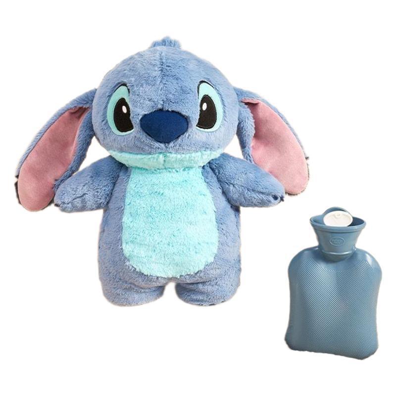 Anime St-it-ch and An-gel Plush with a Bottle for hot Water Filling