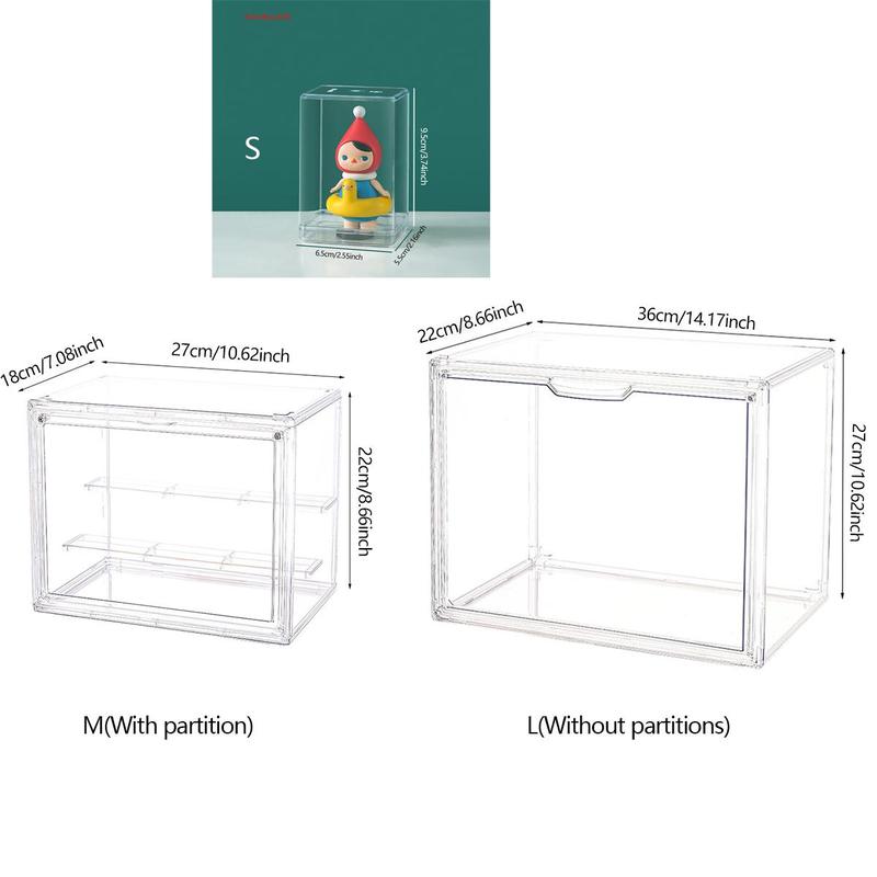 Acrylic Display Box, 1 Count Multi-size Transparent Storage Box, Display Stand for Doll Mini Toys Collection