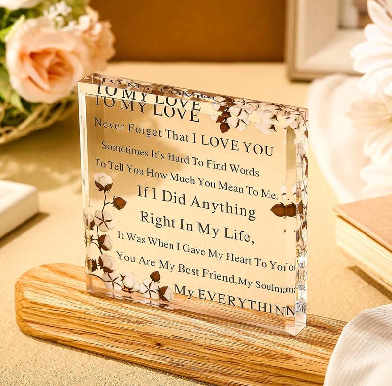 To My Love Gift for Her Romantic Boyfriend Gifts Girlfriend Love Cute Gifts Ideas Anniversary Valentines Birthday Girlfriend Gift for Him Husband Wife Women Men - Romantic