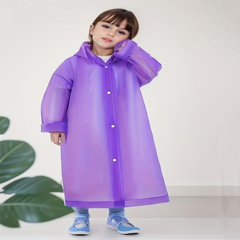 Portable Waterproof Kids Raincoat, Foldable Raincoat, Thickened Raincoat for Boys & Girls, Reusable Raincoat for Outdoor Activities