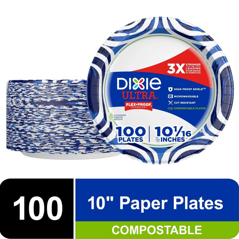 Dixie Ultra Disposable Paper Plates, 10