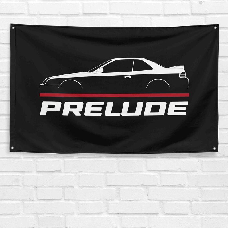 For Prelude 1996-2001 Car Enthusiast 3x5 ft Flag Grandpa Dad Son Birthday Gift Man Cave Garage Wall Decor Banner